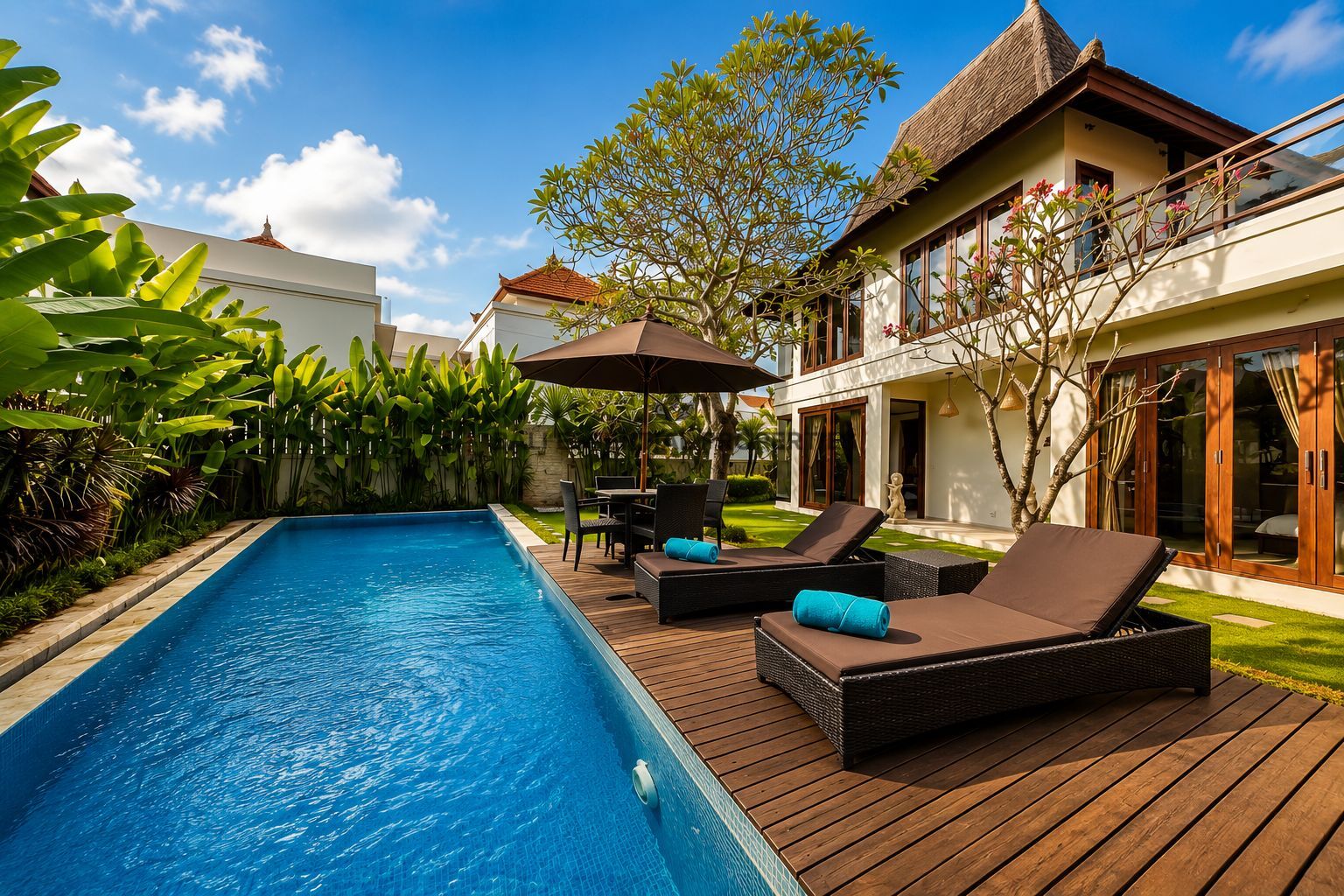 spacious 4 bedroom villa for rent in padonan canggu bm121 18