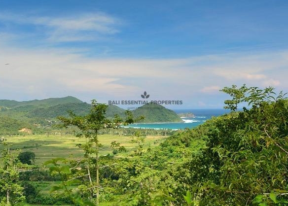 hilltop land with ocean view for freehold sale in lombok bm518