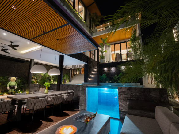 luxury 5 bedroom villa for monthly rent in pererenan bm555